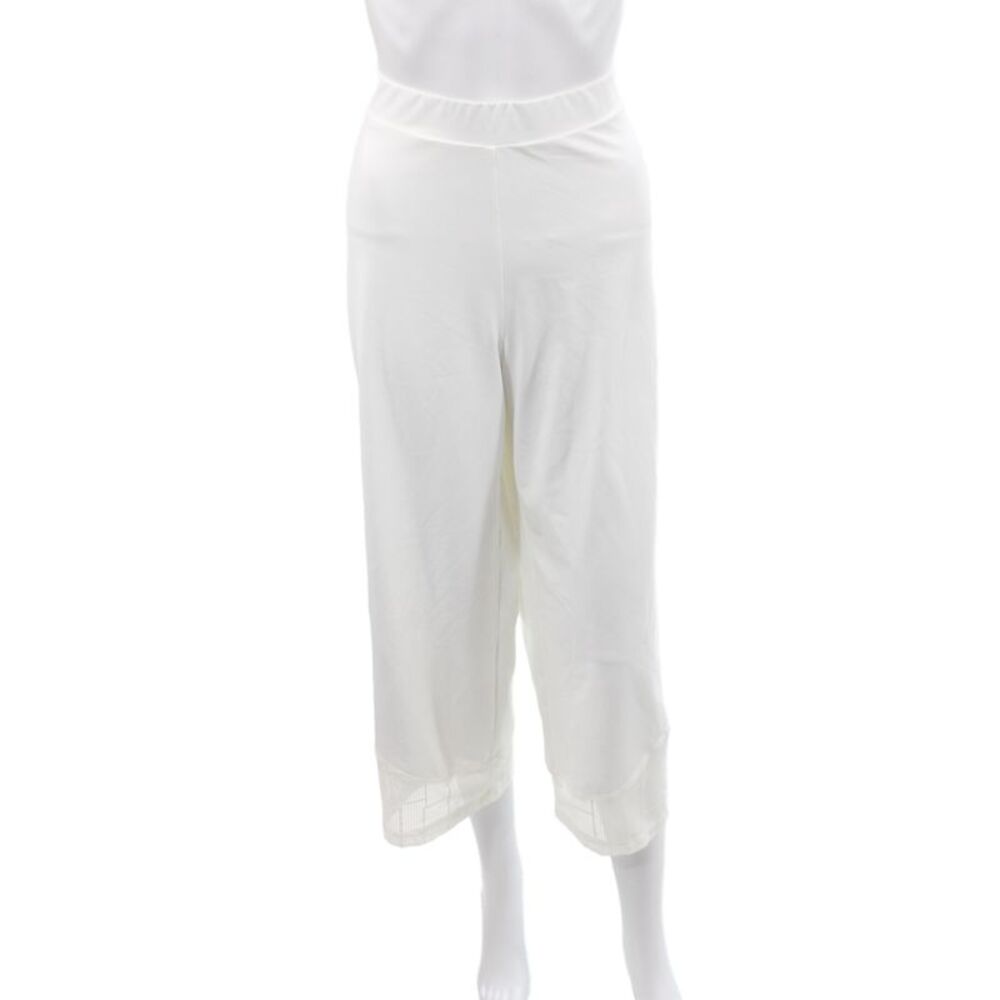 Sympli Womens Cropped White Pants Size 10
